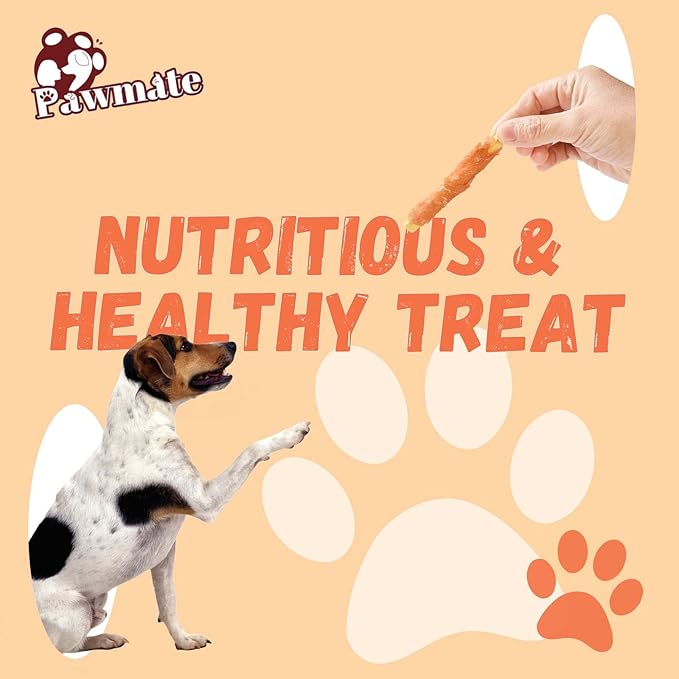Dog Treats Pumpkin Biscuits Chicken Wrapped, Healthy Chewy Snacks High Fiber Low Fat, Training Treats for Small Medium Large Dogs, 10.6oz