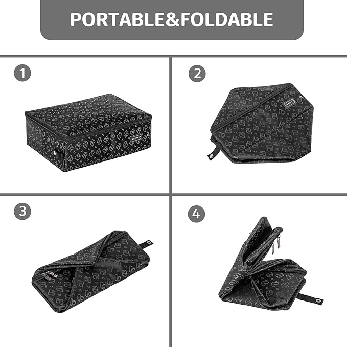 PETSFIT Portable Litter Box - Leak-Proof, Travel Litter Box with Lid, Collapsible Litter Boxes Perfect for Hotel/Lawn/Car Travel