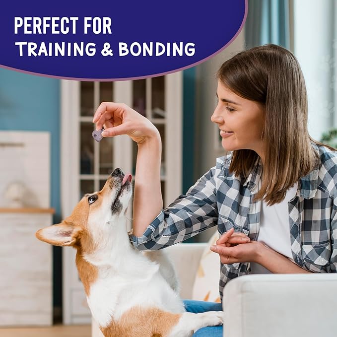 The Much-Loved Dog!™ Get More. Pay Less! Fun & Yummy, Small-Batched Baked, Fresh Blueberry Training & Reward Treats, 100% U.S.A., Human-Grade! (Pack of 2)
