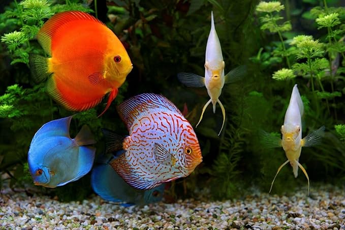 Aquatic Foods Inc. 30% Spirulina Premium Flakes for African Cichlids, All Central and South American Cichlids, Koi, Pond Fish, All Community Tropical Fish...WL…1-lb Poly Bag
