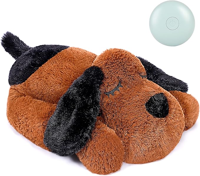 Heartbeat Puppy for Dogs, Heartbeat Helps for Dog Anxiety Relief and Calming Aid, Puppy Heartbeat Stuffed Animal Anxiety Calming Behavioral Aid Puppy Heartbeat Toy Sleep aid for Dogs Cats Pets