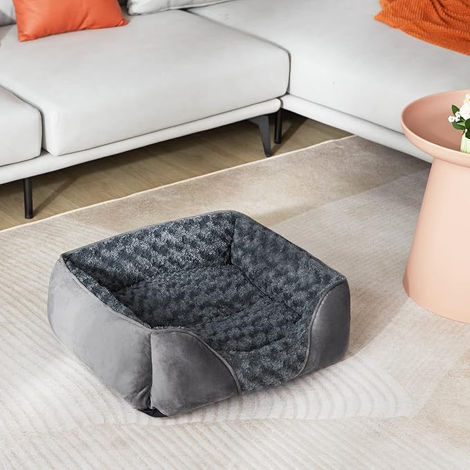 INVENHO Dog Bed Medium Size Dog, Orthopedic Warming Soft Calming Sleeping Puppy Bed Durable Pet Bed with Anti-Slip Bottom