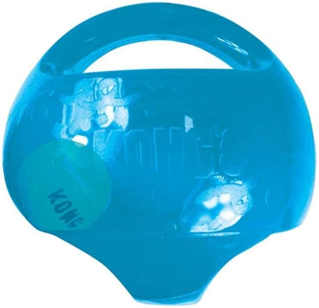 KONG Jumbler Ball - Interactive Toy for Dog & Puppy Playtime - Fetch Toy with Tennis Ball - Dog Supplies for Engaging Play - for Medium/Large Dogs - Assorted Colors