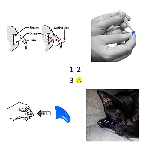 40 Pack Soft Nail Caps for Cat Claws White Kitten