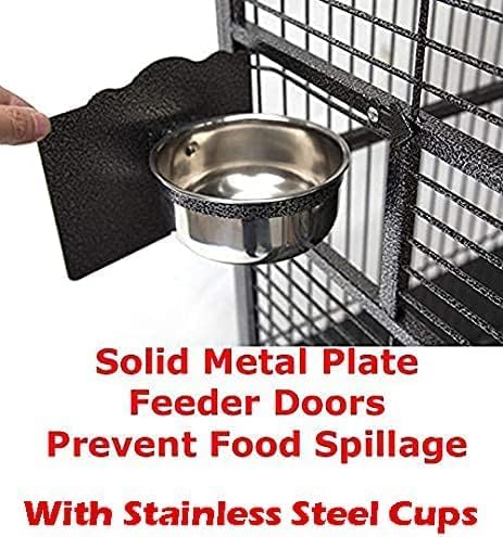 4 Size, Castle PlayTop Parrot Cage for Large Macaws Cockatoos African Grey Amazon (24" x 22" x 63"H)