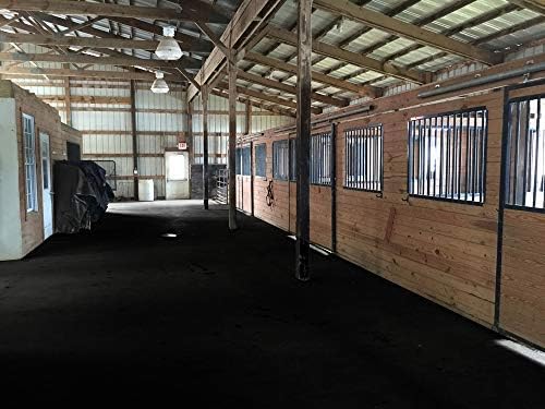 American Floor Mats - Horse/Stable Mats - Heavy Duty Stall Mats - Thick, Durable Rubber Flooring Solid Black 1/2" Thick - 4' x 6' Mat