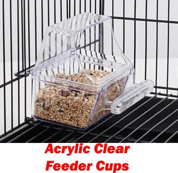 38-Inch Double Roof Top Large Flight Bird Cage with Toys Climbing Ladder Side Nesting Box Doors for Cockatiels Sun Parakeets Conures Aviary Budgie Finch Lovebird Canary Pet Bird Travel Cage