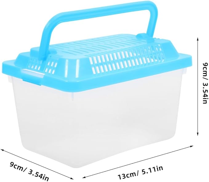 FRCOLOR 2pcs plastic turtle fish tank acrylic reptile cage tortoise habitat Pet Fish Tank Reptile Feeding Tank aquatic turtle tanks and aquariums eamon living habitat mini breeding box
