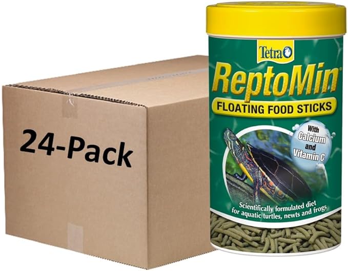 Tetra ReptoMin Floating Food Sticks great for Aquatic Turtles, Newts and Frogs, 24 Pack of 3.17 Ounce Bottles