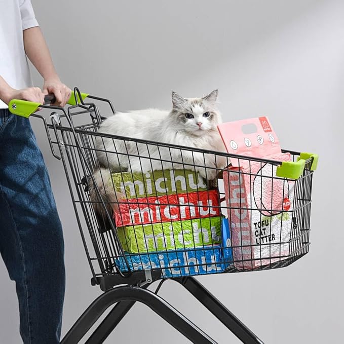 Tofu Cat Litter Natural Clumping Tofu Cat Litter, Fast Clumping and Easily Scoop-able 5.5lb/88oz 5 Scents - Greentea, 6 Pack