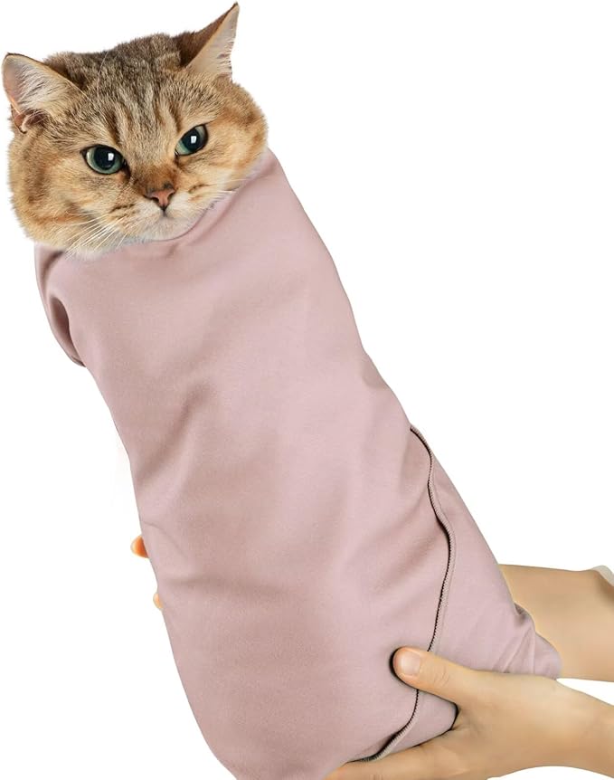Paw Legend 27.6" Cat Wrap for Grooming Cat Wrap for Cutting Nails Cat Restraint for Nail Clipping Self Adhesive Blanket Restraint Cloth for Cats Within 15lbs