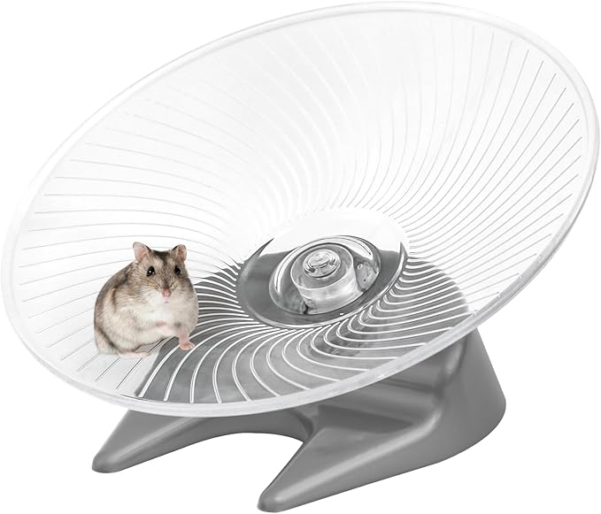 Silent Hamster Exercise Wheels - Quiet Spinner Hamster Running Wheels with Adjustable Stand for Gerbils Mice Or Other Small Animals,Medium
