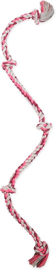 Mammoth Flossy Chews Color Rope Tug – Premium Cotton-Poly Tug Toy for Dogs – Interactive Dog Rope Toy – Tug Dog Chew Toy