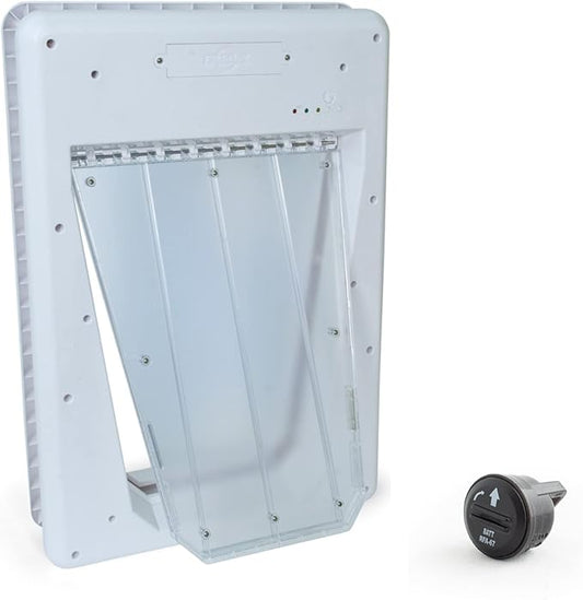 PetSafe Electronic Pet Door - Rust-Proof Programmable Smart Collar-Activated Dog or Cat Entry - Easy Installation & Space-Saving Design - Large - Fits Pets Up to 100 lb