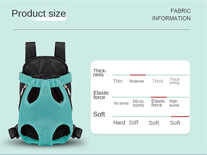 Portable Pet Carrier Backpack, Adjustable Pet Front Cat Dog Carrier Backpack Travel Bag for Small Medium Dogs Cats Puppies, Cat Backpack Carrier for Hiking Cycling (F, M)