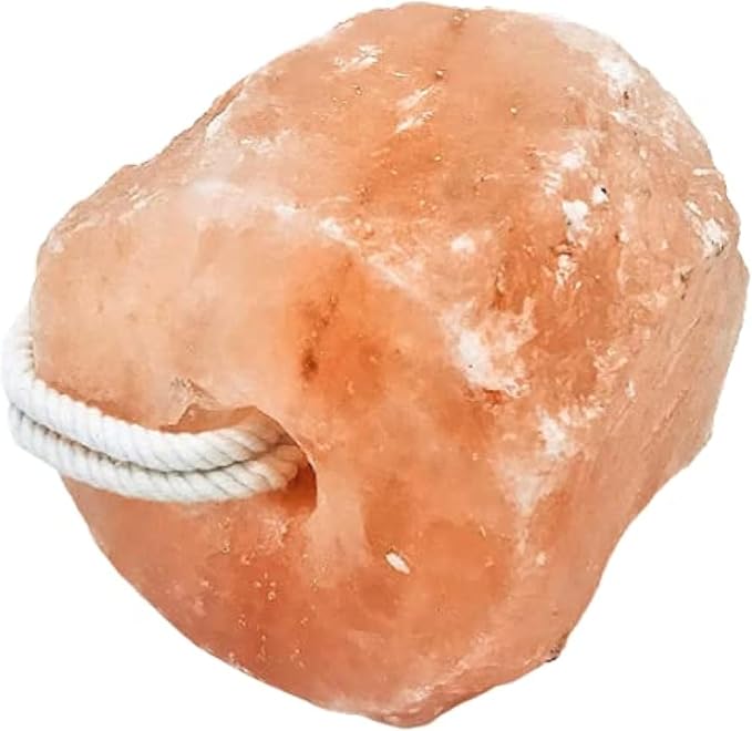 New 6 lbs Animal Himalayan Salt Lick on Rope for Horses, Deer, Rabbits, Cows and Other Livestock | Lick Salt for Deer | Digestive Aid for Animals | Horse Treats (6lbs)