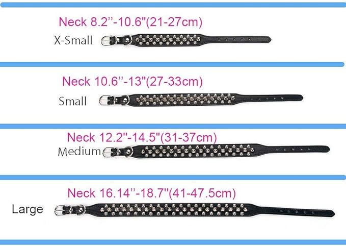Spiked Dog Collar Soft Pu Leather Mushrooms Rivet Spike Studded Puppy Adjustable Pet Collars for Small Breeds (S, Green)