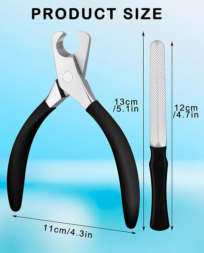 Large Dog Nail Clippers Wide Jaw Opening Heavy Duty Dog Nail Trimmer Cat Claw Clippers(Black)
