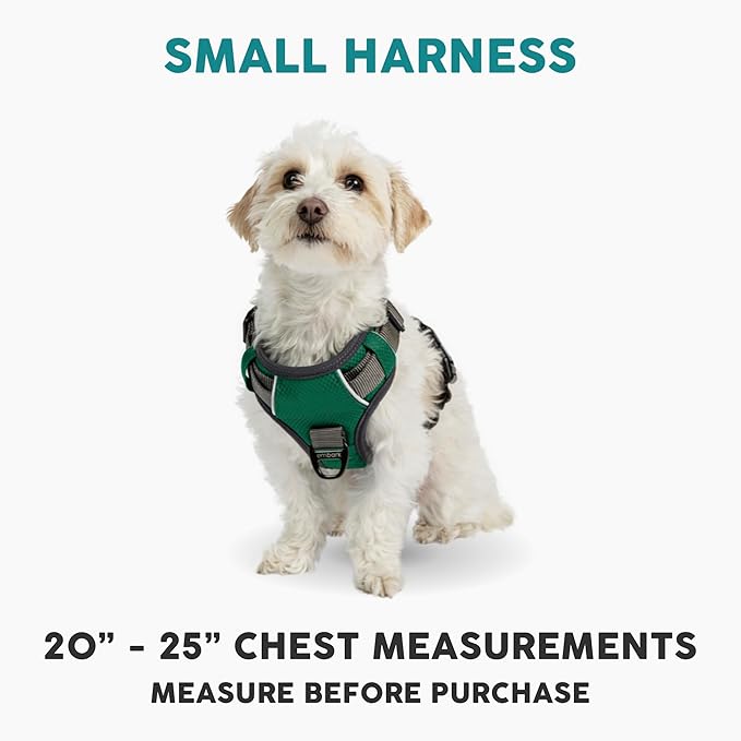 Embark Adventure Dog Harness, Reflective Trim No Pull Dog Harnesses for Small Sized Dogs - Military Grade Nylon, Front Clip with Gel Lined Handle.