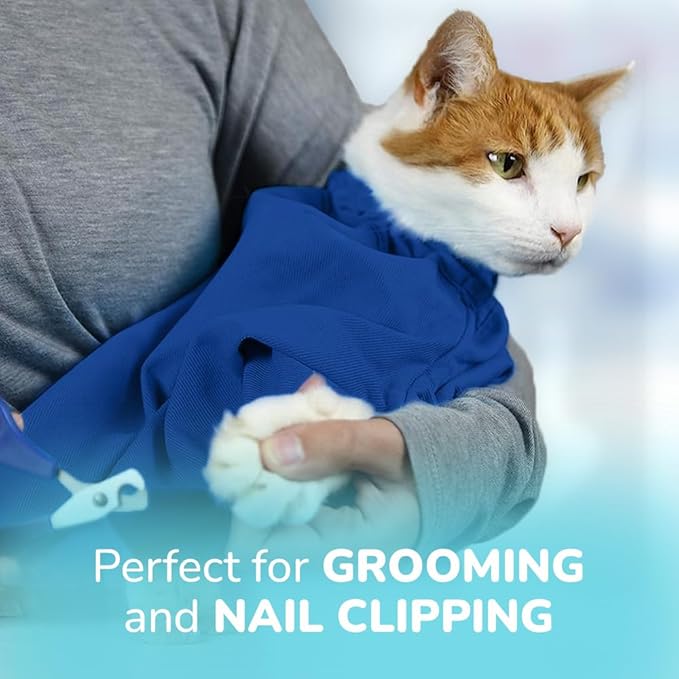 Cozy Comfort Carrier - X-Large Cobalt Blue Cat Carrier Soft for Grooming, Vet Visits, Medication Administration, Dental Care, Nail Trimming, and Car Travel