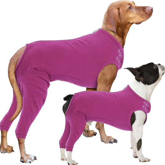Nanaki Dog Wound Care Shirt, Leg Sleeves to Stop Licking Rear Leg and Abdomen, Surgery Suit for Female Spay, Onesie for Surgery Female, Surgical Recovery Suit Wound Heal Clothes