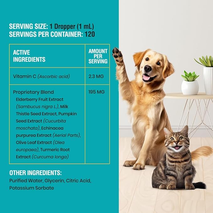 Special Breed Allergy & Immune with Elderberry, Allergy Relief for Cats and Dogs, Anti Itch Treatment, Relief for Pet Allergies, Immune Support for Cat or Dog, 4 oz
