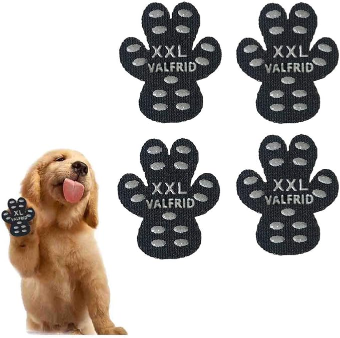 Dog Paw Anti-Slip Grips to Keeps Dogs from Slipping On Hardwood Floors,Best for Summer Hot Pavement,Self Adhesive Resistant Dog Shoes Booties Socks Replacement XXL 24 Pieces