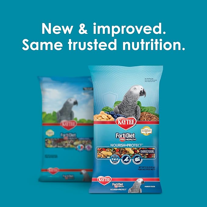 Kaytee Forti-Diet Pro Health Pet Parrot Bird Food, 8 Pound