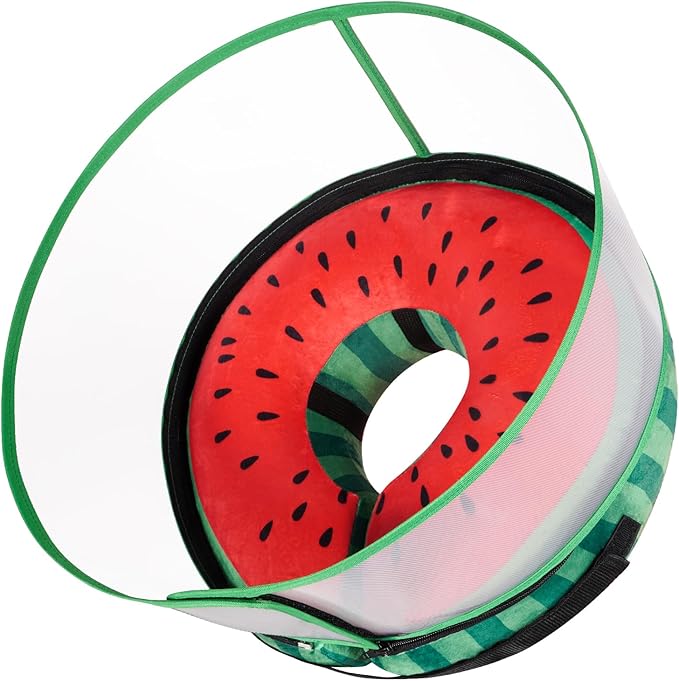 Inflatable Dog Cone Collar with Detachable Enhanced Anti-Licking Shield, Soft Neck Donut Collar for Dogs After Surgery, Adjustable Dog Cone Alternative for Large Medium Small Dogs & Cats