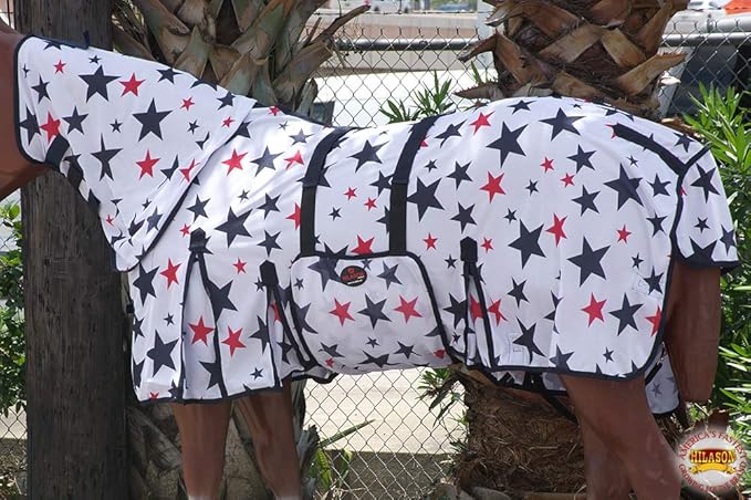 HILASON Horse Fly Sheet - Summer Spring UV Protection Mesh Bug Mosquito FlySheet for Horses | Fly-Sheet