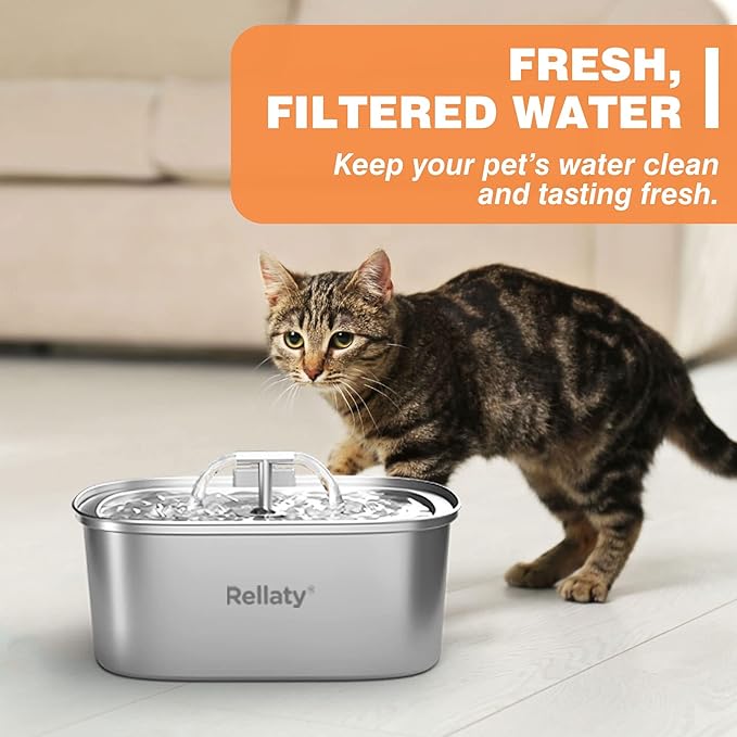 Official Cat Fountain Filters Replacement： Pre-Filter Sponges for 3.2L/108oz Automatic Pet Water Fountain - Includes 12 Sponge Filters & 12 Carbon Filters