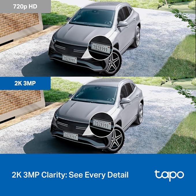 Tapo 2K 3MP Pan/Tilt Indoor/Outdoor Security Camera, Free Person/Baby Cry Detect & Track, 360° Pan, Color Night Vision, SD/Cloud Storage, Works w/Alexa & Google Home, HybridCam 360, Black (2-Pack)