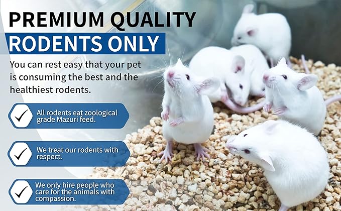 MiceDirect 150 Frozen Mice Combo Pack of 75 Weanlings and 75 Small Adult Feeders Snake Food for Mice for Adult Sand Boa Corn Milk Snakes (2-3 in)(Pack of 150)(2400 Grams Min)