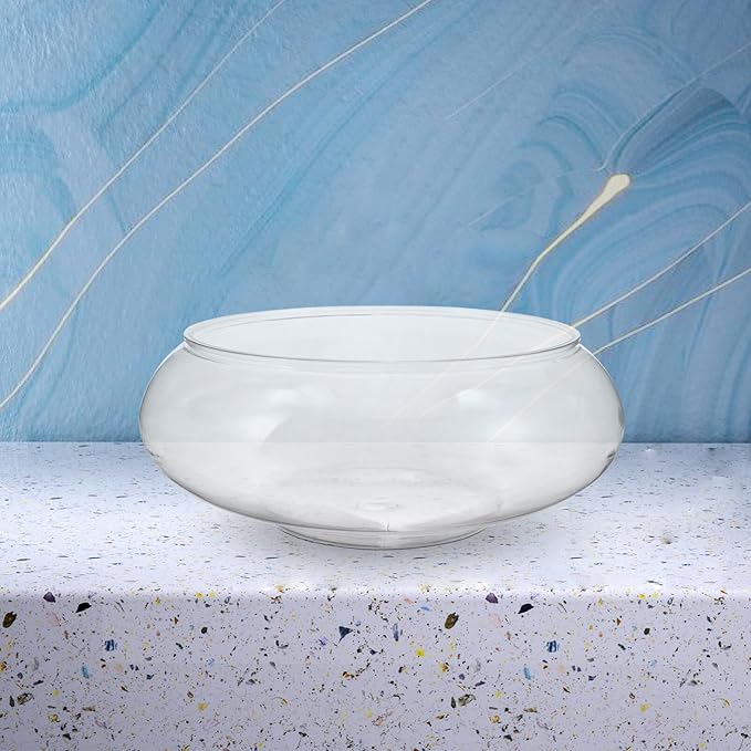 GANAZONO Clear Fish Bowl Vase Bubble Round Planter Terrarium Fish Bowl Aquatic Plant Pot Daffodil Pot Hydroponic Planter Tank Aquarium