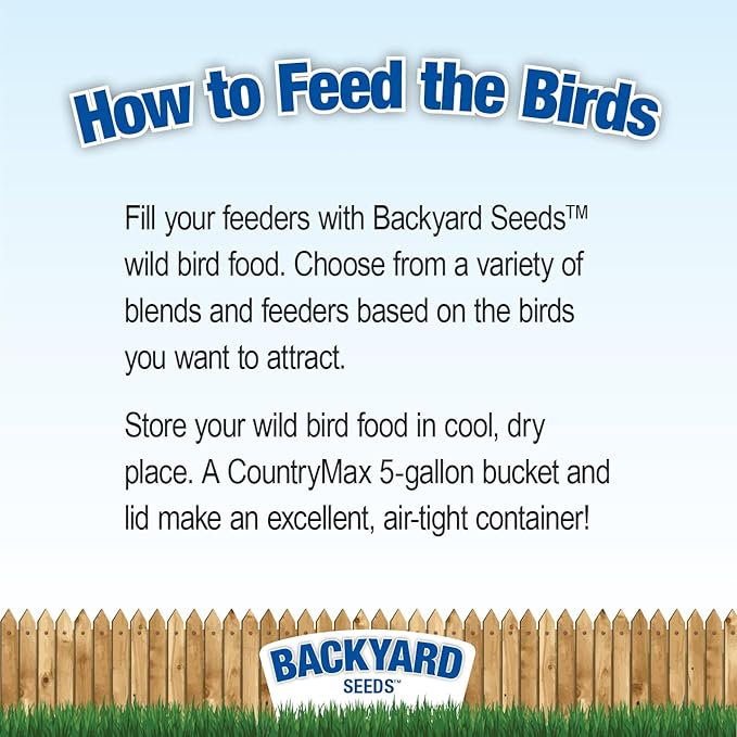 Backyard Seeds Finch Frenzy Wild Bird Seed Mix - for Small Songbirds - Attracts Goldfinches, House Finches, Purple Finches & More (40 Pounds)