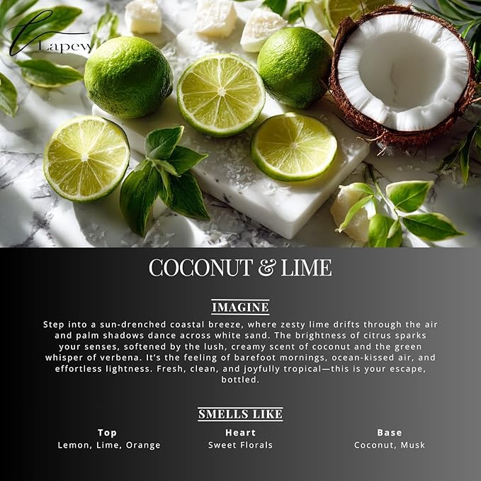 Coconut & Lime Carpet Freshener Powder Refill 36 oz | Powerful Odor Eliminator for Home | Upholstery Deodorizer | Carpet Deodorizer | Pet Urine | Cat Litter Box | Coconut Lime Verbena Fragrance