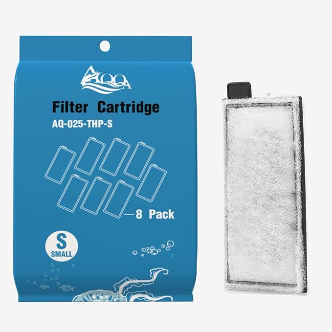 AQQA 8 Pack Aquarium Filter Cartridge Replacement Fish Tank Filter Cartridge for Aquarium Internal Filter (Small)