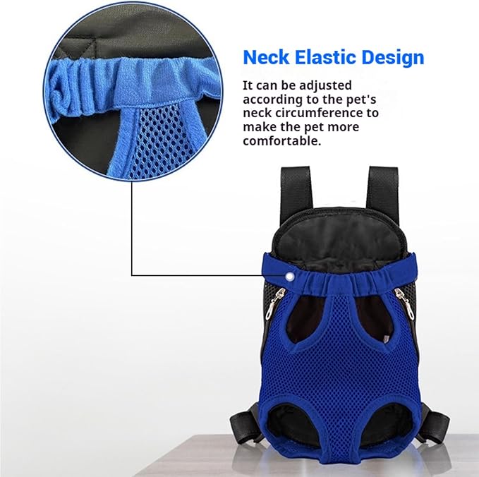 Portable Pet Carrier Backpack, Adjustable Pet Front Cat Dog Carrier Backpack Travel Bag for Small Medium Dogs Cats Puppies, Cat Backpack Carrier for Hiking Cycling (J, M)