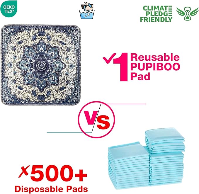 Washable Pee Pads for Dogs - Super Absorbent Reusable Puppy Training Pads - 100% Waterproof, Leak-Proof & Non-Slip Whelping Pads for Pet Housebreaking