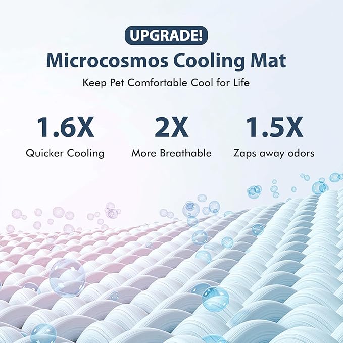 MICROCOSMOS Summer Cooling Mat & Sleeping Pad- Water Absorption Top, Materials Safe, Easy Carry, EZ Clean. Keep Cooling for Pets, Kids and Adults.(Pink, 36" x24")
