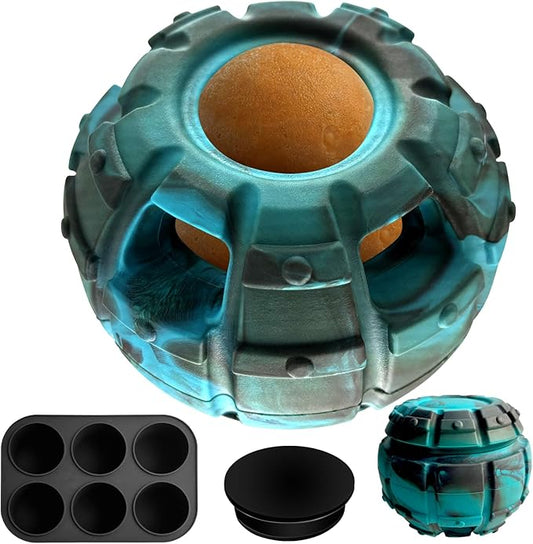 Yipetor Frozen Treat Dispensing Dog Toy - Large Chew Toy, Freezable Fillable Rubber, Reduces Anxiety, Easy to Clean, Interactive Puzzle (Medium)