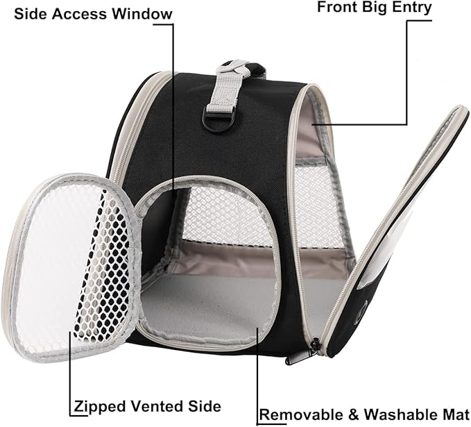 Bearded Dragon Carrier,Lizards Carrier, Small Animal Travel Carrier for Hedgehog Rat Parrot Bird Guinea Pig, Portable Guinea Pig Travel Carrier for 2(Grey)