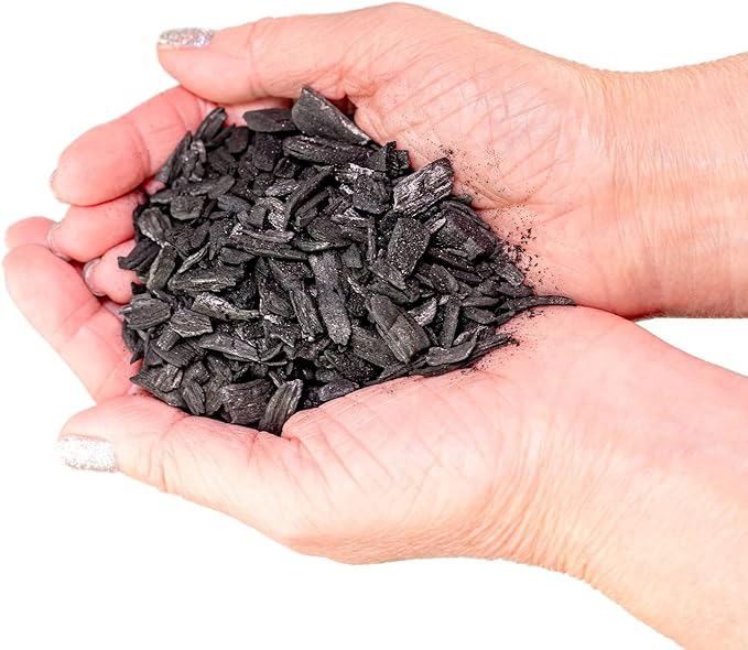 GARDENERA Horticultural Charcoal for Indoor Plants [1-Quart Bag] Black Diamond Soil Amendment for Orchids, Terrariums, and Gardening