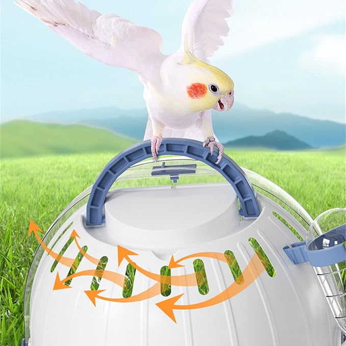 Bird House, Portable Clear Bird Parrots Transport Cage Window Carrier Bag Breathable Bird Carrier Travel Bag