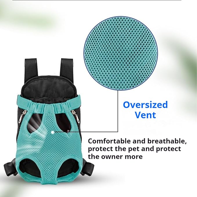 Portable Pet Carrier Backpack, Adjustable Pet Front Cat Dog Carrier Backpack Travel Bag for Small Medium Dogs Cats Puppies, Cat Backpack Carrier for Hiking Cycling (L, XL)