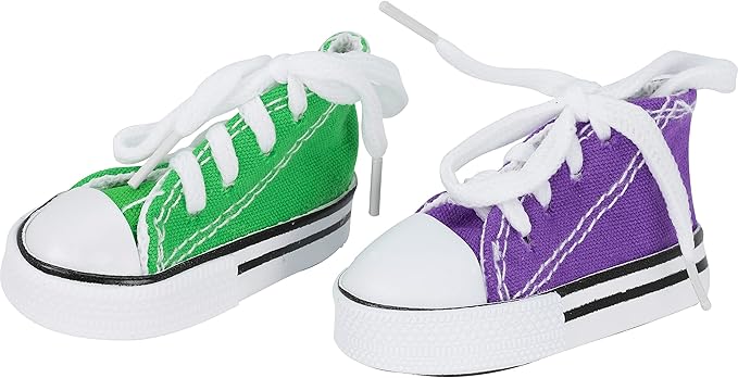 Bonka Bird Toys 2 Mini Sneakers Colorful Cotton Chew Parrot Quaker Budgie Finch Cockatiel Dove
