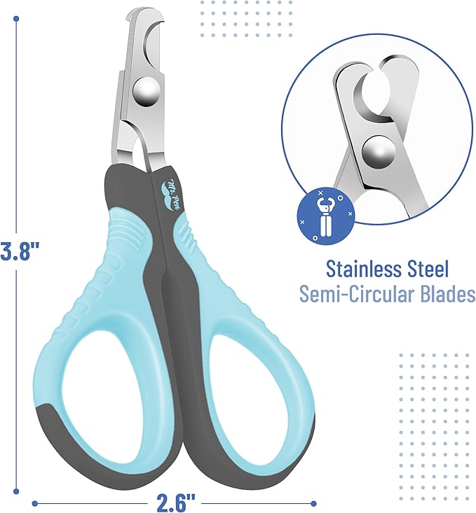 Mr. Pen Cat Nail Trimmer - Sky Blue & Dark Gray, Suitable for Cats & Kittens, Small Dogs