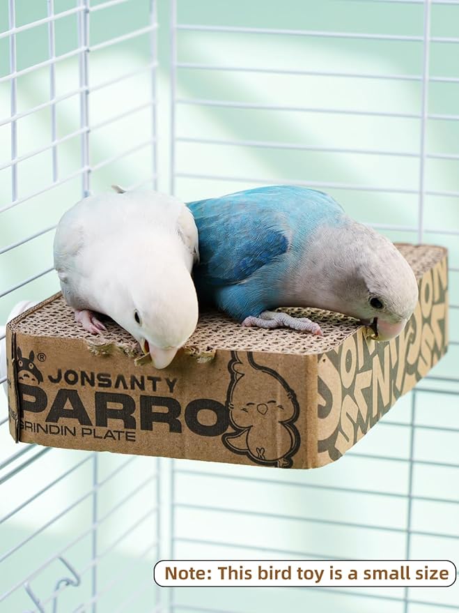 12.3 Inch Paper Bird Toys, Bird Platform, Parrot Toy, Help Birds Clean Beak, Release Stress, Reduce Boredom - Suitable for Budgie, Cockatiel, Lovebird, and Other Small to Medium-Sized Pet Birds