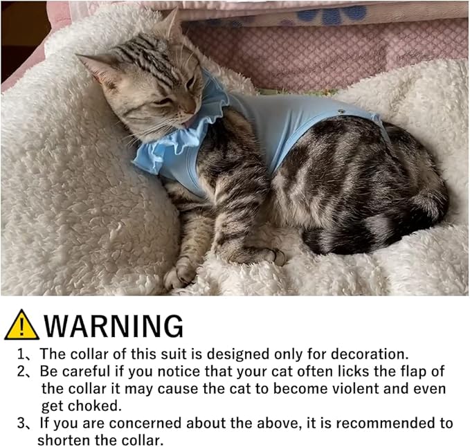 Cat Recovery Suit for Abdominal Wounds and Skin Diseases,Breathable Surgical Recovery Shirt After Surgery Wear Anti Licking Wounds,E-Collar Alternative for Female Cats Kitten(RSC01-purple-s)