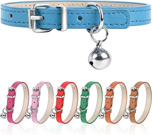 XS Dog Collar for Teacup Adjustable Teacup Dog Collar for Small Medium Large Dogs 3/8 inch Width (Blue, XS)